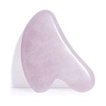 Guasha Scraping Massage Tool – Rose Quartz Gua Sha Board - Traditional Scraper Tool for Anti-Aging – 100% Natural Pink Quartz Stone Guasha - by Sandine