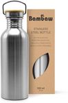 Bambaw 17Oz Stainless Steel Water Bottle BPA Free | Lightweight Large Water Bottle Stainless Steel | Camping Water Bottle For Women And Men | Metal Water Bottle Travel | Gym Steel Water Bottle 500Ml