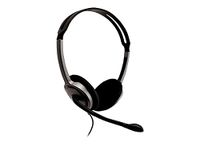 V7 HA212 Lightweight Stereo Headset with Microphone - Black & Grey