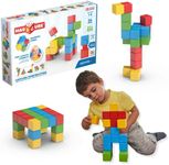 Geomag - Magicube 1+ Full Colour - Magnetic Cubes for Kids - 4 Colours - 24 Blocks – 100 Percent Recycled Plastic