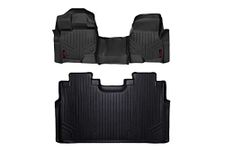 Rough Country Floor Mats for 2015-2022 Ford F-150 | SuperCrew Cab - M-51153, Black