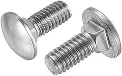 uxcell 5/16-18x3/4" Carriage Bolt Round Head Square Neck 304 Stainless Steel 20pcs