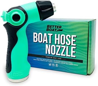 Boat Water Hose Nozzle Sprayer, High-Pressure Garden Hose Nozzle, Heavy-Duty Outdoor Washdown Spray Gun for Boats, Cars, RVs, and Gardening, Marine Grade Wide-Thin Head Design