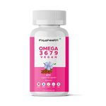 Fixuphealth Omega 3 6 7 9 Vegan Capsule with Flaxseed Sea Buckethorn Nutrition Supplement For Healthy Hair Skin Joint Brain Muscles And Bones 60 Liquid Filled Veg Capsules Pack Of 1