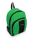 Everest Backpack with Front and Side Pockets, Emerald Green/Black