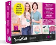 Speedball Deluxe Screen Printing Craft Vinyl Kit - Use with Cutting Machine to Print T-Shirts and Home Decor