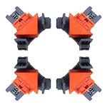 Angle Clamps, 4PCS Right Angle Fixing Clip,Multi-function woodworking right angle clamp Adjustable Swing Corner Clamp, Corner Clip Fixer for Welding, Wood-Working, Drilling,Making Cabinets