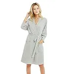 U2SKIIN Womens Robes, 100% Cotton L