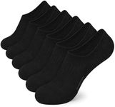 Airacker Ankle Athletic Running Socks Cushioned Breathable Low Cut Sports Tab Socks for Men and Women (6 Pairs) (Black, Shoe Size: 9-12)