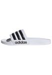 adidas Unisex-Adult Adilette Shower, White/Core Black/White, 10