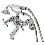Kingston Brass KS287C Essex Clawfoot Tub Faucet, Polished Chrome, 7" Spout Reach