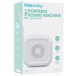 Frida Baby 2-in-1 Portable Sound Machine for Baby + Nightlight: White Noise Sound Machine for Baby with 5 Soothing Sounds & 3 Nightlight Modes, Travel Sound Machine Attaches to Strollers, Car Seats