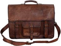 Leather briefcase for men 18 inch l