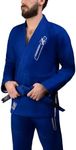 Hayabusa BJJ Gi - Essential Gold Weave Jiu Jitsu Gi for Men and Women, IBJJF Compliant - Blue, A3