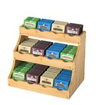 G.a HOMEFAVOR Bamboo Teabag Holder, 3 Tier Storage Organizer For Teabags, Coffee Capsules, Creamer Pods