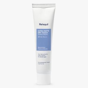 RE' EQUIL Ultra Matte Dry Touch Sunscreen | SPF 50 PA++++ | Water & Sweat Resistant | No White Cast, Non-Greasy & Non-Comedogenic | For All Skin Types | 6G (Trial Pack)