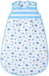 Snoozebag Planes and Trains 100% Cotton Boys 2.5 Tog Nursery Baby Sleeping Bag Blue 18-36 Months (110cm)