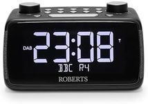 Roberts ORTUS4 FM/DAB/DAB+ Digital Radio with Bluetooth, Alarms and Over-Sized Display, black