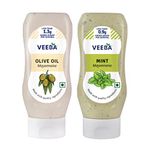 Veeba Olive Oil Mayonnaise, 300g and Mint Mayonnaise, 300g - Pack of 2