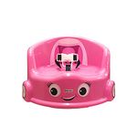 Little Tikes 15-Inch Cozy Coupe Car Secure Kids Plastic Table Chair Booster Seat with 3-Point Safety Harness and 2 Fastening Straps, Pink