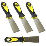 Harrier Soft Grip Handle Putty Scraper Knife, Flexible Blade, 1.5-inch Wide, 4-Pack