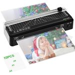 Laminator, A4 Laminator Machine, 9 inches Thermal Laminator Fast Warm-up with Build in Paper Trimmer,Portable Personal Laminator for Home/Office/School (A4 laminator +10PCS)