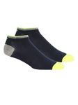 Jockey Men's No Show Cotton Blend Socks (Pack Of 2) (7052_Navy_FREE SIZE_Navy)