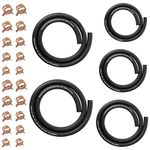 Tnisesm 5 Size Fuel Hose Line - 3/8" 1/2" 5/16" 1/4" 3/16" ID NBR Rubber 3.3ft with 20Pcs Clamps for Small Engines Kawasaki EZGO Golf Cart Snowmobile Motorcycle ATV Tractor