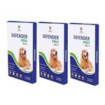 Medfly Healthcare Defender Pro Deworming Tablet for Dogs of All Life Stages (Pack of 3) | Natural & Herbal Ingredients | Effective Formula to Kill & Expel Parasites | 10 Tablets Per Pack