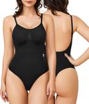 KUMAYES Shapewear for Women Tummy Control Full Backless Body Shaper Shaping Thong Seamless Leotard Tops with Adjustable Straps