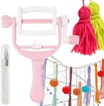 Tatiwoo Pom Pom Makers Set Tool Tassel Maker Winder Tool with 1Pcs Thread Cutter Scissors for Fluff Ball Bobble Weaver DIY Wool Yarn Crochet Knitting Needle Craft Project