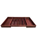 Godrej SKIDO Expandable Wooden Cutlery Organiser for Ergo Slim Drawers| Adjustable Partitions |Wooden Organizer| Easy DIY Installation | Ideal for Kitchen Cutelery Storage