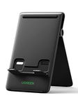 UGREEN Tablet Stand Holder for Desk Foldable Stand Holder Adjustable Angle Desktop Charging Dock Portable Compatible for Phones, iPad, iPad Pro 12.9, 11, 10.5, 9.7 Air Mini 5 4 3 2, Black