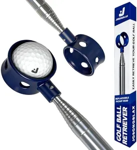 Josongslax Golf Ball Retriever Telescopic for Water, Stainless Steel Shaft with Non-Slip Rubber Grip, 9FT/14.5FT Golf Ball Picker Grabber, The Best Tool Accessory Gift for Men, Women, Golfers(9FT)