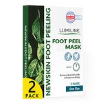 Exfoliating foot peel mask for hard skin, feet peeling socks, baby feet foot peel, foot exfoliant, foot treatment for hard skin, dermatologically tested, 2 pairs (up to size W8/M8.5 EU43)