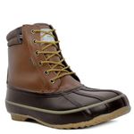 Nautica NAUTICA Mens Duck Boots Waterproof Shell Insulated Snow & Rain Boot -Lace-Up Winter Shoe- Channing (Wide/Medium Width), Tan Brown Leather, 16 Wide