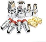 10 Pcs Quick Coupling Release Set 1/4" BSP Air Line Euro Hose Fittings Female Male Air Connections Hose Compressor Fittings Kits