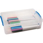 Super Stacker Large Pencil Box, 9 x 5 1/2 x 2 5/8, Clear