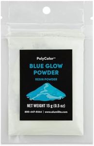 Blue Glow Metallic Powder (PolyColor) – Glow in The Dark Mica Powder for DIY Epoxy Resin Kits, Casting Resin, Jewelry, Dyes, and Arts and Crafts! (Color Pigment Powder)