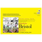 Strathmore 300 Series Smooth Bristol Drawing Paper Pad | Acid Free Artistic Sketching Paper for Professional and Beginner | 24 Sheets, 27.9 x 43.2 cm