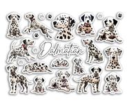 A5 Sticker Sheet Dalmatian Vinyl Stickers - Spotted Dogs Puppy Pet Breeds Animals Scrapbooking Label Friend Girls Boys Aesthetic #81520