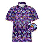 GUYEP Golf Shirts for Men Funny Golf Polo Shirts Dry Fit Polo Shirts Hawaiian Short Sleeve Polo Shirts, Purple Butt, X-Large