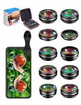 APEXEL 10 in 1 Phone Camera Lens Kit,Fisheye Lens for Phone Wide Angle Lens Telephoto lens Kaleidoscope 3/6 lens with CPL/Flow/Star/Radial Filter for Most of Smartphone