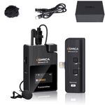 comica Wireless Microphone for iPhone, BoomX-DMI 2.4G Wireless Lavalier Microphone with Transmitter and Receiver for iPhone 12,11, X, 8, 7 iPad MacBook, Lapel Mic System for Interview Podcasting Vlog