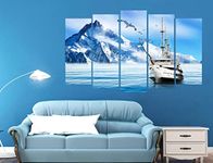 CN RETAILS Multiple Frames Big Size Beautiful Wall art Painting for home decor Living Room, Bedroom, Office, Hotels, Drawing Room Wooden Framed Digital Painting (50inch x 30inch, Multicolour) mf576