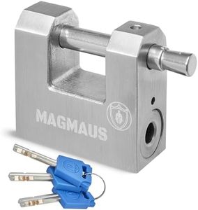 Magmaus® RTL50 [Never-Rust] Heavy Duty Shipping Container Padlock with 3 Keys - [High Security] - Weatherproof Outdoor Lock - [Stainless Steel] - Ideal for Shed, Chain, Gate, Garage