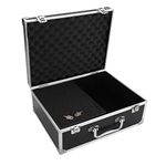 Tattoo Kit Box,Tattoo Machine Case Big Size 12.6" x 9.5" x 5.1" W/Lock Makeup Carrying Bag Storage Case Organize with Clasp,Aluminum Alloy with Sponge for Tattoo Equipment Tools (Black)