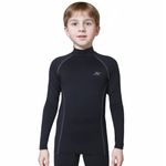 Thermal Underwear Kids Mock Turtleneck Shirts Compression Tops Base Layer NLK BK L