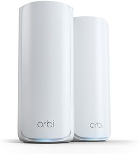 NETGEAR Orbi 770 Series Tri-Band WiFi 7 Mesh Network System (RBE772) - Router + 1 Satellite Extender, Security Features, Up to 11 Gbps, Covers up to 360 sq. m., 100 Devices, 2.5 Gig Internet Port