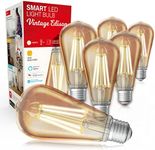 Sengled Smart Edison Bulb, Zigbee Hub Required, Smart Bulb Work with Alexa, Google Home, SmartThings, Echo 4th, Amber Warm 2000K, Dimmable Vintage Filament Bulbs, 7.2W, E26 LED Bulb 60W, ST19 6 Pack